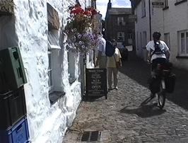 Leaving the excellent Stone Close Tea Shop in Dent after morning coffee